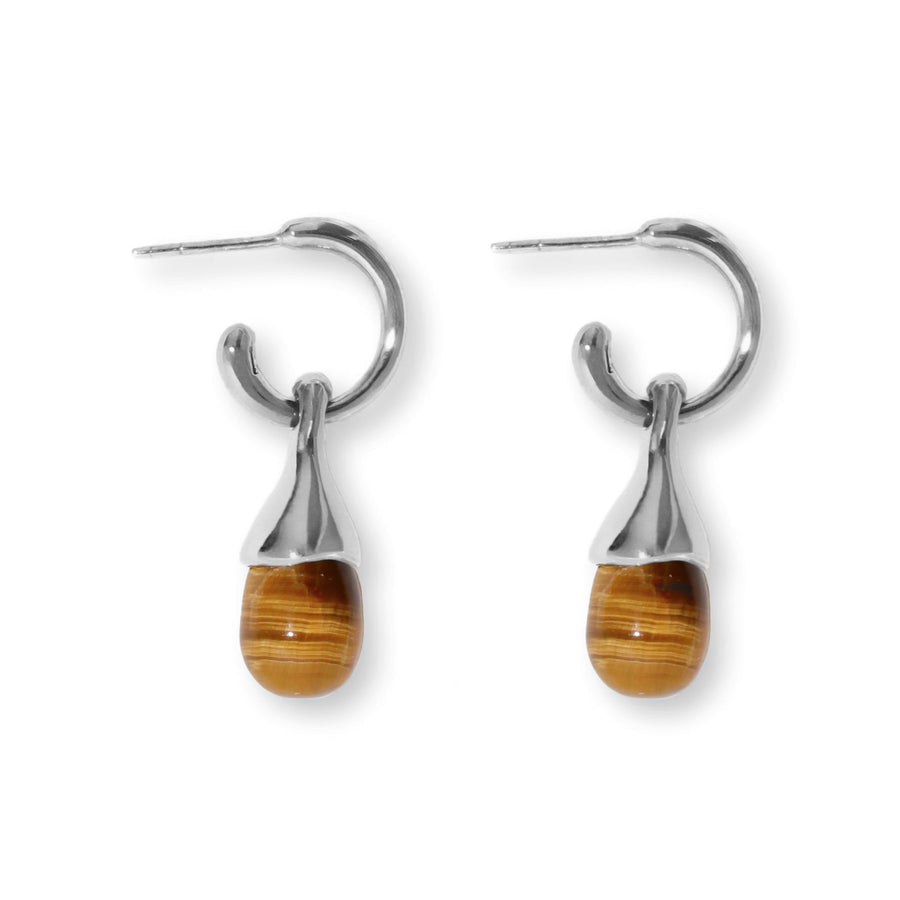 Boucles Rugia Oeil de Tigre Argent