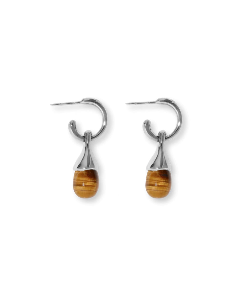 Boucles Rugia Oeil de Tigre Argent