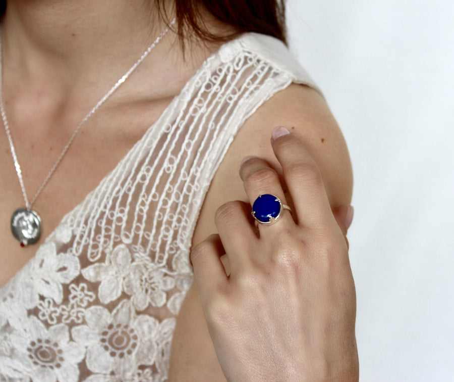 Lapis Ring Silver