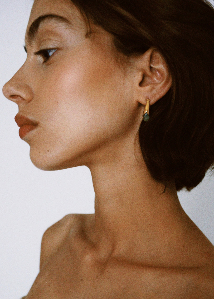 Small Prehnite earrings