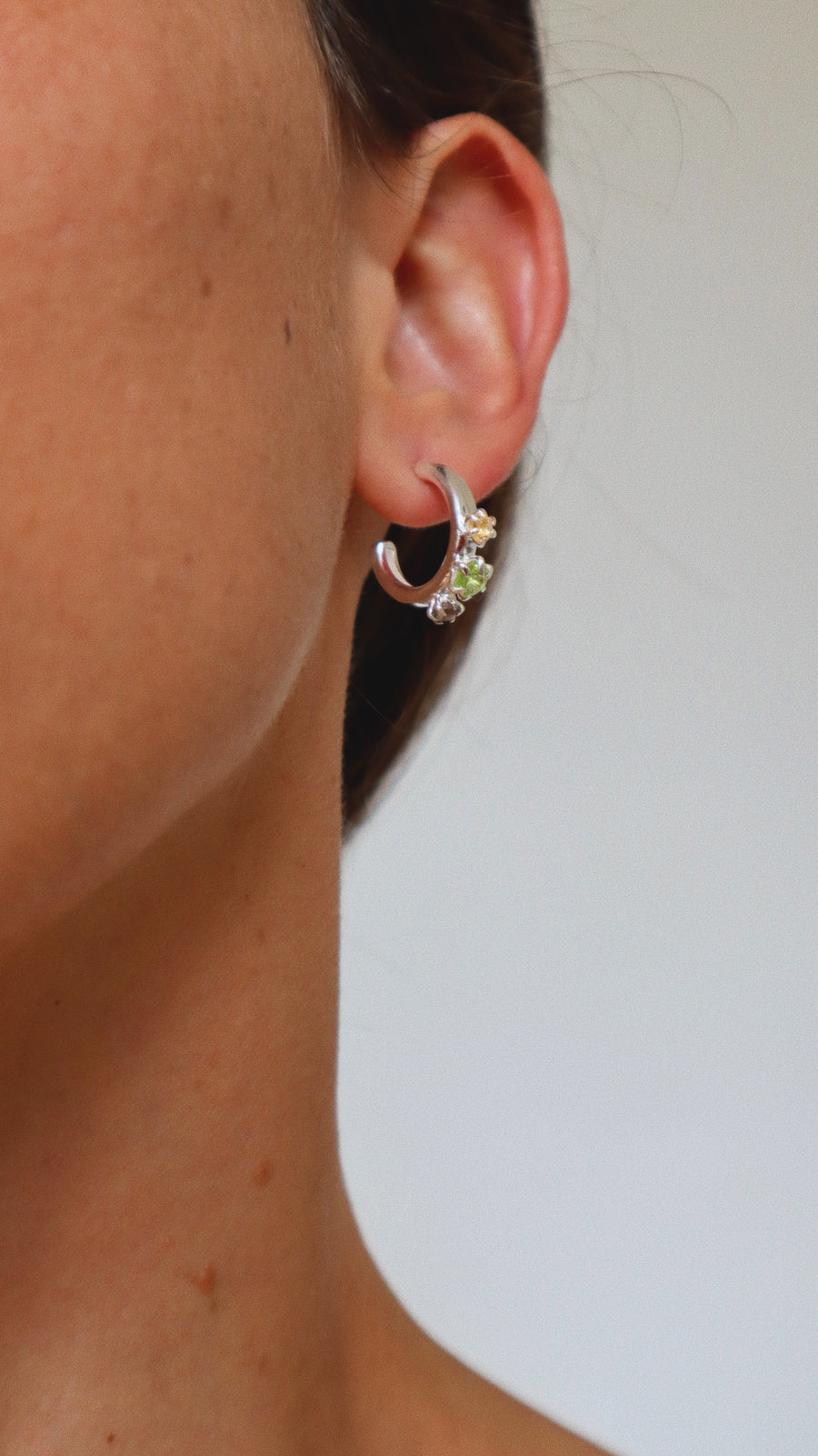 Aura silver earrings