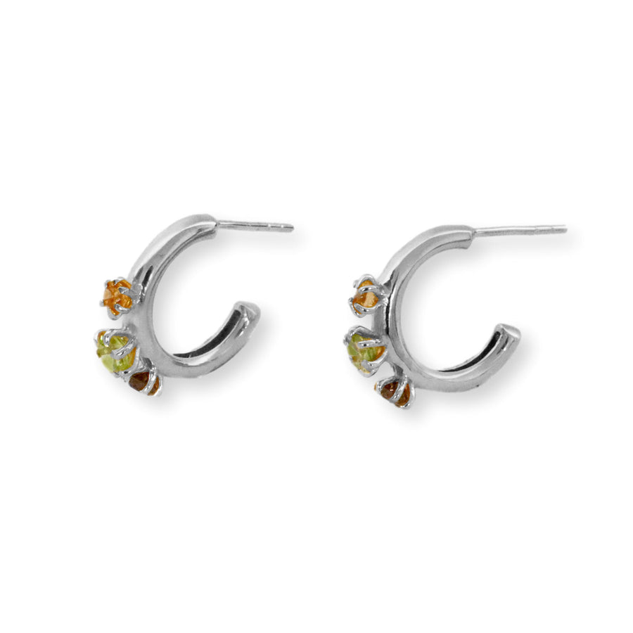 Aura silver earrings