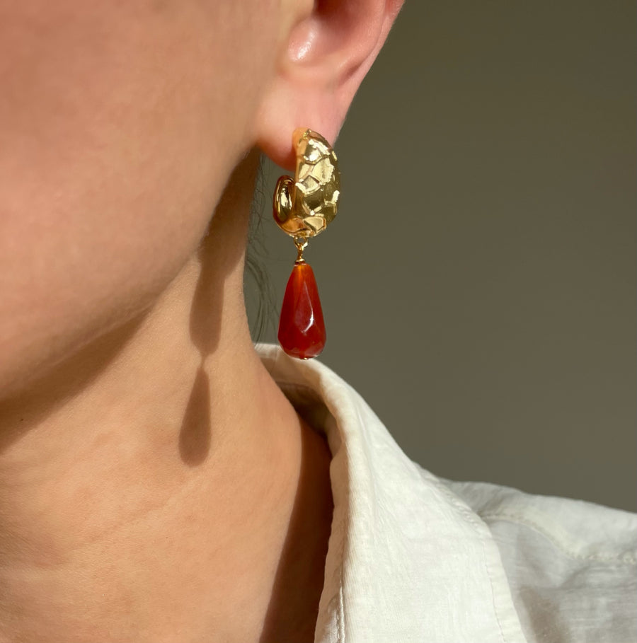 La Lagune Carnelian earrings