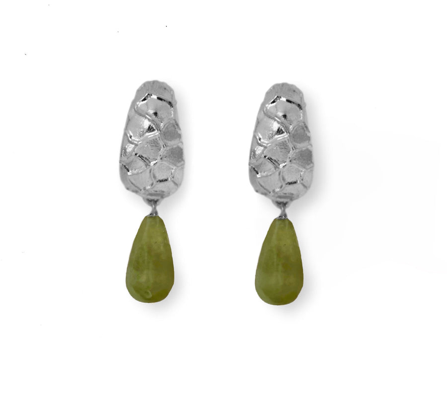 La Lagune Serpentine silver earrings