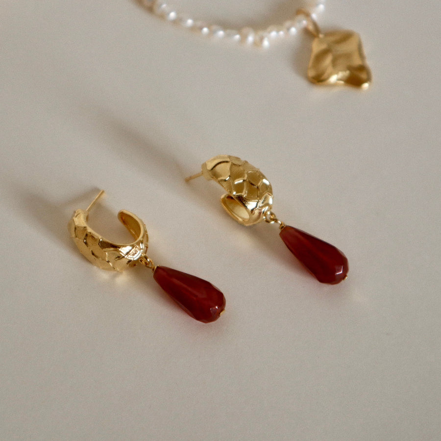 La Lagune Carnelian earrings