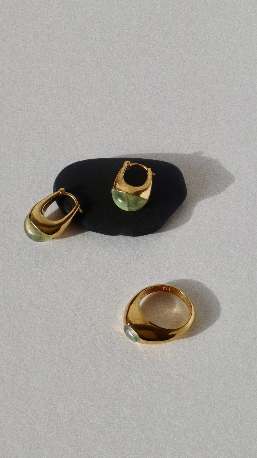 Small Prehnite earrings