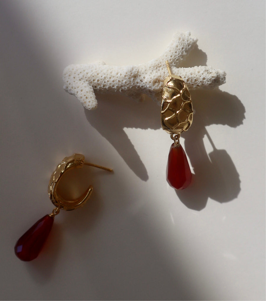 La Lagune Carnelian earrings