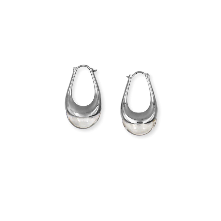 Boucles Cristal 'small' Argent